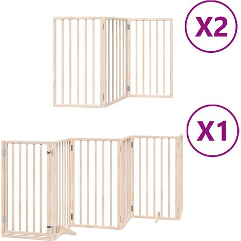 Maison Exclusive - Cancello per Cani Porta Pieghevole 12 Pannelli 300 cm in Pioppo