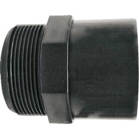 Manguito pegado, rosca externa de 1", diámetro interno de 25 mm, 10 bar, 19x32x25 mm, línea de goteo (1/2)