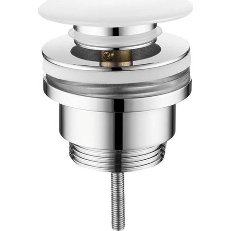 Sapho - Piletta di scarico Click-Clack per lavabo, bianco CV1002C (1/3)