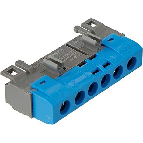 Morsettiera elettrica Legrand IP2X blu 6 poli 62 mm