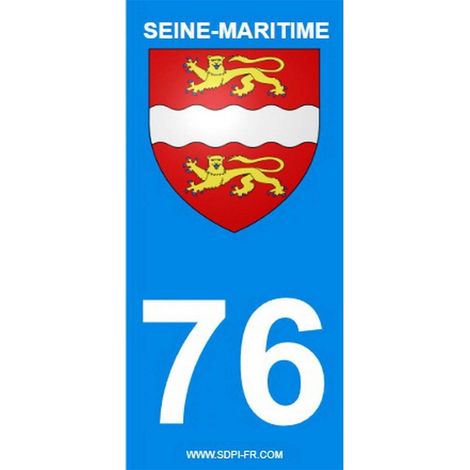 2 autocollants Region Departement 76 version 2
