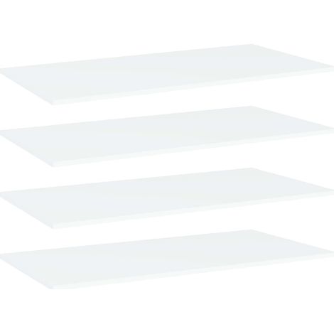 Bücherregal-Bretter 4 Stk. Weiß 80x20x1,5 cm Holzwerkstoff