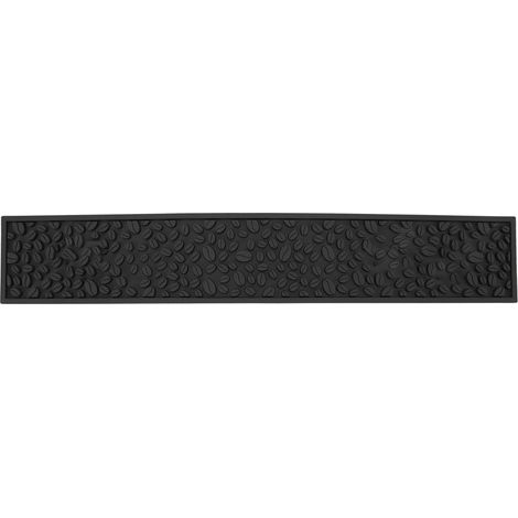 SIXRUN Tapis de café dans Le Drainage de Drainage en Silicone en PVC sans Glissement, Chauffage de la Garde de Chauffage du café pour Les Accessoires de Cuisine (Black) (1/5)