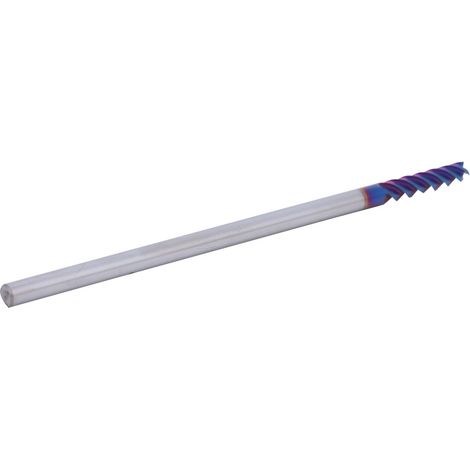 Fraise à tête plate à 4 dents en acier au tungstène avec revêtement nano HRC65° (4x20x4Dx100L) (1/5)