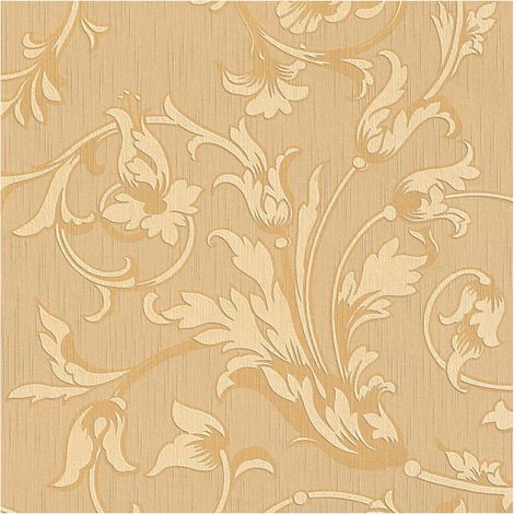 Fabric look wallpaper wall Profhome 956333 textile wallpaper textured with a fabric look matt orange beige 5.33 m2 (57 ft2) (1/5)