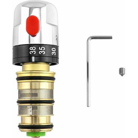 mitigeur thermostatique, mitigeur thermostatique de douche, cartouche mitigeur douche en laiton (1/5)