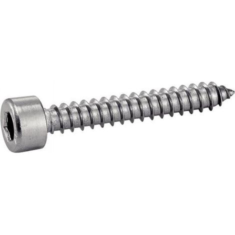 200 Vis à Tôle Tête Cylindrique Six Pans Creux 4.8 x 32 mm - Inox A2 - D-Work