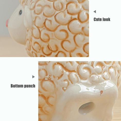 Pot de fleur céramique animal mignon, pot succulente cartoon, déco jardin ornementale, pot plante grasse coloré, lot de 2, intérieur extérieur. (1/3)