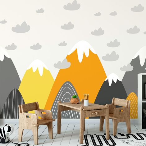 Stickers enfant montagnes scandinaves anouska 110 x 165 cm (1/5)