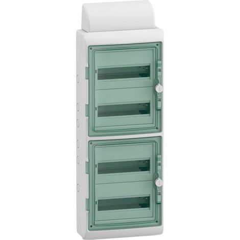 Schneider Electric 13988 Mureva Distributore per ambienti umidi Da parete Numero divisori = 48 Numero di righe = 4 Cont