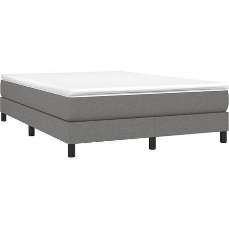Boxspringbettgestell Dunkelgrau 140x190 cm Stoff vidaXL