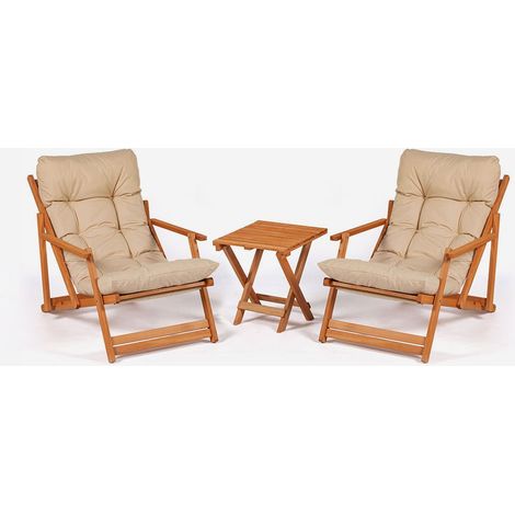 Set da giardino: 1 tavolo e 2 sedie. Design da giardino moderno e confortevole. (1/5)