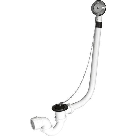 Go by Van Marcke garniture de baignoire avec bonde en caoutchouc et chaînette pour baignoires standard avec ouverture d'évacuation D 52 mm avec rosace (1/2)