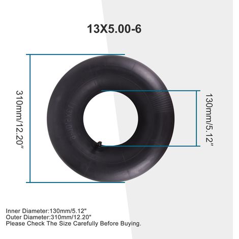 Qingda 13X5.00-6 Inner Tube for Elderly Mobility Scooters and Electric Scooters (Inner Tube Curved Mould) (1/4)
