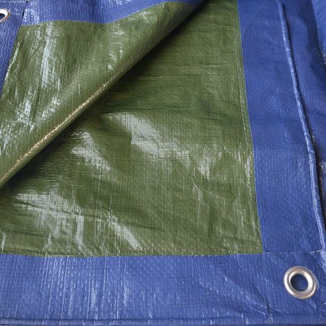 TENAX COVER ALL 3,00x4 m Telo Occhiellato Verde-Blu 90 g/m², Telo Copritutto per Legna, Mobili da Giardino, Auto, Piscine, Barche, Campeggio, Telone Protettivo Impermeabile Antistrappo con Occhielli (1/5)