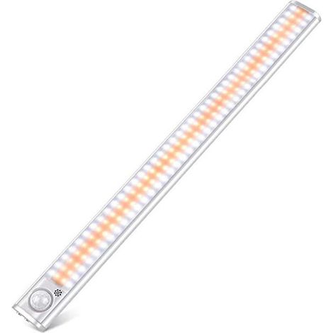 Lampe à détecteur de mouvement, éclairage de placard rechargeable à intensité variable avec lumière vive et douce, éclairage LED sous meuble offrant 3 modes d'éclairage, facile à installer (1/5)