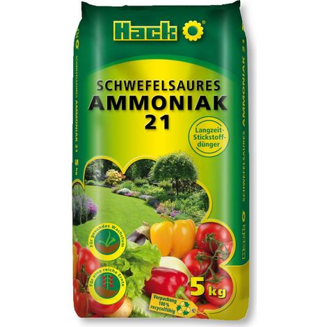 HACK Schwefelsaures Ammoniak 21 Inhalt 5kg Stickstoffdünger Langzeitdünger