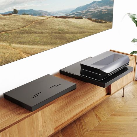 Plateau Coulissant Motorisé pour Projecteurs Ultra-Courte Focale, Extensible 80"-150", Rétractable Automatiquement, Synchronisation Intelligente avec la Puissance du Laser TV (1/5)