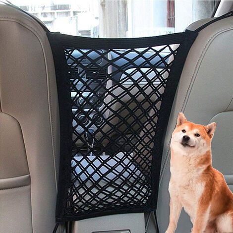 QAZQA Haustierbarriere Hundebarriere Tragbares, faltbares, atmungsaktives Netz zur Trennung von Hunden im Auto Haustier-Isolationszaun