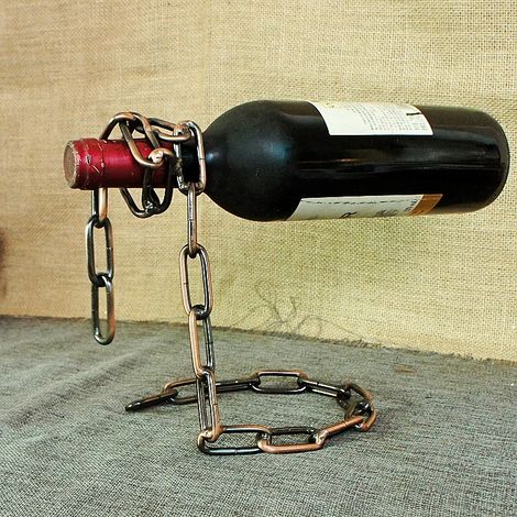 Support de Bouteille de Vin en Métal Décoratif Décoration Table (1/4)