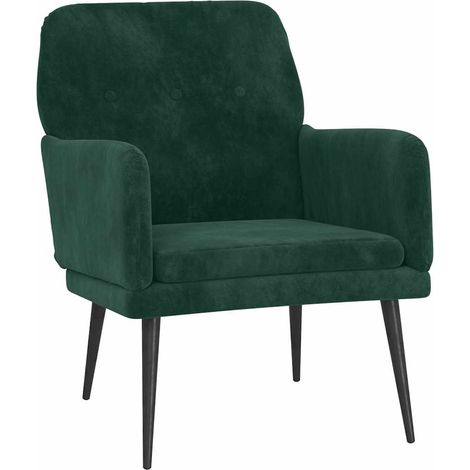 Fauteuil relax Fauteuil Vert foncé 62x79x79 cm Velours (1/5)