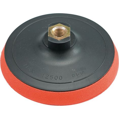VOREL 08318 - disco  di gomma per smerigliatrice angolare con velcro 125mm