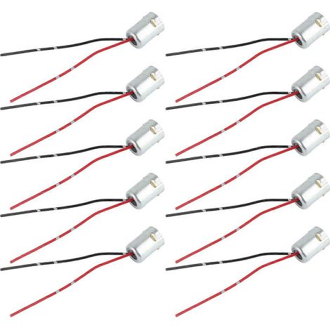 Lot de 10 douilles pour ampoules LED 1156 avec support de clignotant et faisceau de câbles de 8,9 cm (3,5 pouces), alimentation 12 V CC flexible. (1/4)