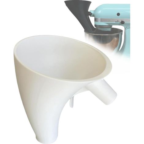 Mehltrichter für KitchenAid, Spritzschutzaufsatz für die Artisan KSM150 Küchenmaschine, spülmaschinenfest und einfach zu bedienen.