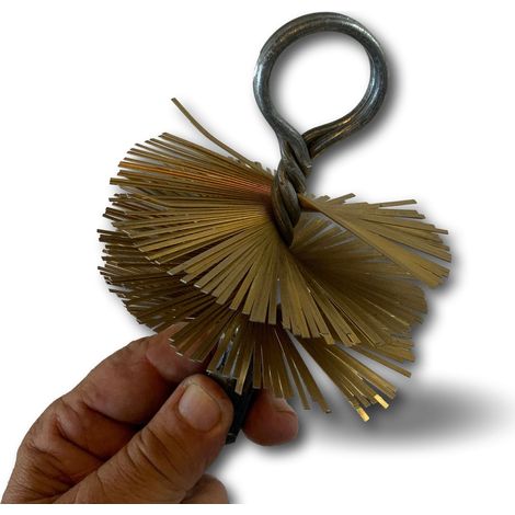 Hérisson acier rond Embout acier fileté Ramonage conduits non gainés - Ø 100 mm - Hérisson acier