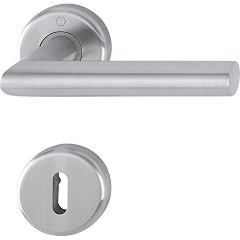 Hoppe Maniglia su rosetta Utrecht parati Bart, Acciaio Inox, 1 pezzi, 3882299 (1/2)