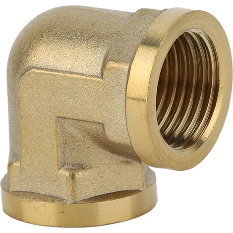 5 pièces G1/2” Raccord coudé femelle en laiton pour tuyauterie, adaptateur et connecteur pour salle de bain et cuisine (A) (1/5)