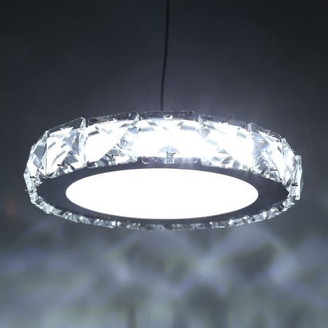 Lustre en Cristal, 12W Lumière Blanche 85-265V Suspension Lampe Suspension pour Salle à Manger Cuisine (1/5)