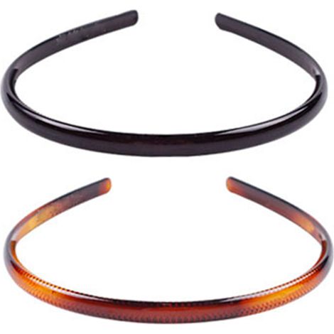 Peigne En Forme De Dent De Requin - Bandeau Pour Cheveux En Plastique Noir - Pour Femme Et Fille - Lot De 2