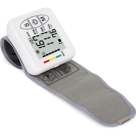 Monitor per la pressione sanguigna da polso parlante, cardiofrequenzimetro, trasferimento dati su schermo LCD digitale, misurazione della pressione sanguigna, frequenza cardiaca, rilevamento del polso