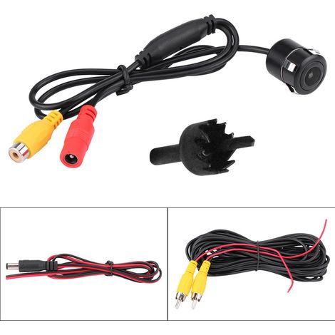 Caméra de recul HD vision nocturne 18,5 mm écran couleur NTSC/PAL pour voiture