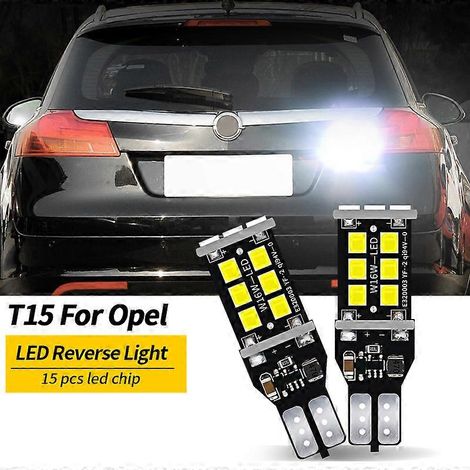 2 feux de recul LED Canbus W16W T15, pour Opel Insignia AB Meriva Agila Ampera Antara Astra JK Cascada Corsa F Mokka Grandland 6000K (1/5)