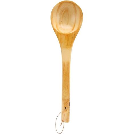 Saunakelle mit großem Fassungsvermögen und langem Griff, tragbare Holzkelle für Tee, Wein und Wasser. (1/5)