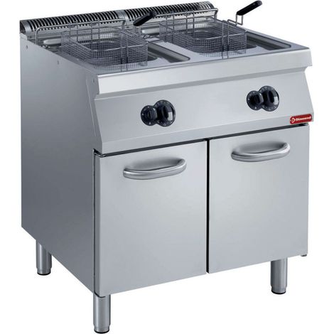 Friteuse gaz cuves en -y- 2x15 lt - armoire - Diamond (1/2)