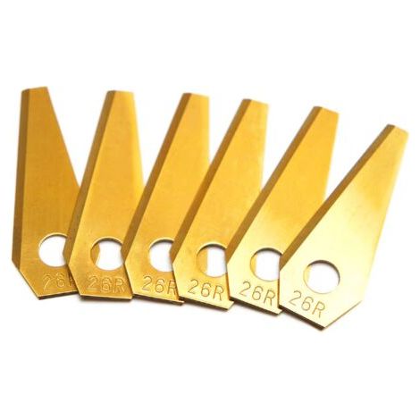 Lot de 18 lames de rechange en titane pour robot tondeuse Bosch Indego - Lames de rechange pour tondeuse à gazon Bosch Indego (1/4)