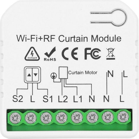 Module de contrôleur de volet roulant intelligent sans fil AC 230 V 220 V, contrôleur WIFI Tuya APP compatible avec le contrôle de l'application Alexa/Google Home et les commutateurs manuels (1/5)