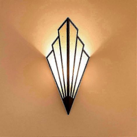 Applique murale style Art déco simple avec douille E14 - 1 pièce (1/5)