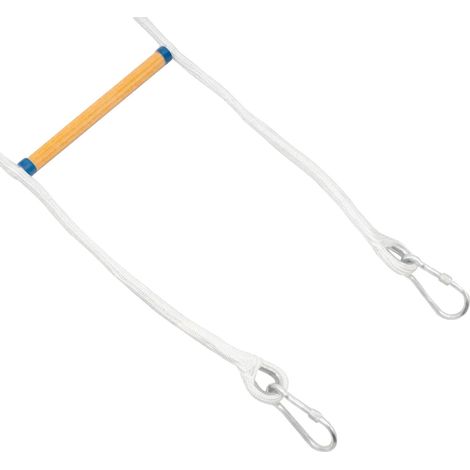 Échelle de corde, 12 m de longueur, capacité de charge de 200 kg, diamètre des échelons de 2,3 cm, portable, ignifuge (1/5)