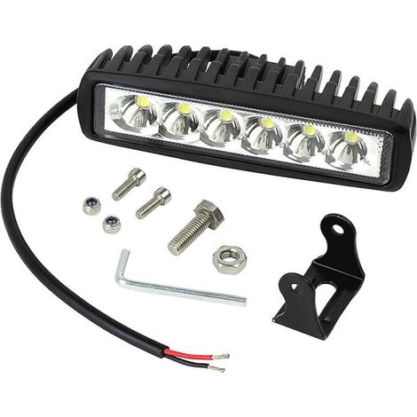 18w LED Arbetsljus 12v 24v Led Arbetsljus Vattentät Bar Beam Petite lampe pour la dernière voiture de course Suv Atv 4wd Offroad (1/5)