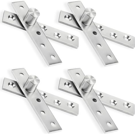 Parts 360°-Schwenkscharniere, versteckter Türzapfen aus Edelstahl, Drehtür, 95 × 18,6 mm, für Möbel, Schränke und Innentüren