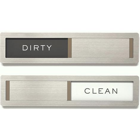 Magnete per lavastoviglie con indicazione pulito/sporco, lettere cubiche in acciaio inossidabile di alta qualità grado 304, organizer e decorazione per la cucina. (1/4)