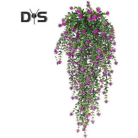 Guirlande décorative de fleurs artificielles d'eucalyptus réalistes pour la maison, les mariages et le jardin, en intérieur et en extérieur. Fleurs colorées, fausses fleurs et lianes retombantes.rouge (1/5)