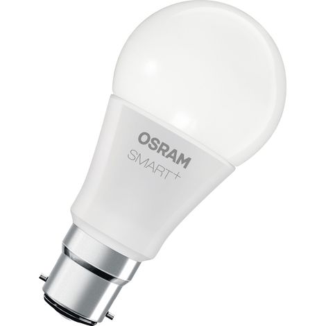 OSRAM Ampoule LED SMART+, forme d'ampoule A60 RGBW B22D, compatible avec Alexa et Google Home, blanc réglable, multicolore, Wi-Fi, design à filament (1/5)