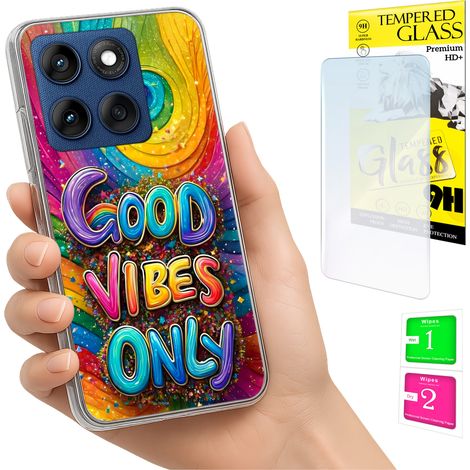 Funda para Motorola Edge 60 Fusion / Edge 60 photo, carcasa trasera Vibes + cristal (1/5)