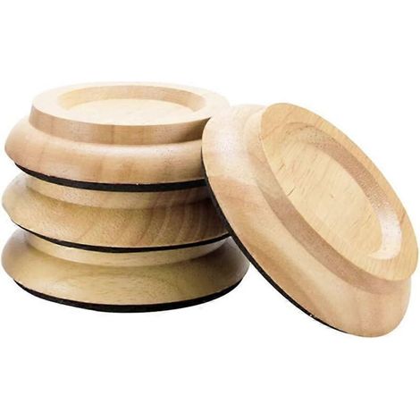 Lot de 4 patins de protection pour roulettes de piano, patins pour pieds de piano, dessous de verre pour meubles, en bois dur
