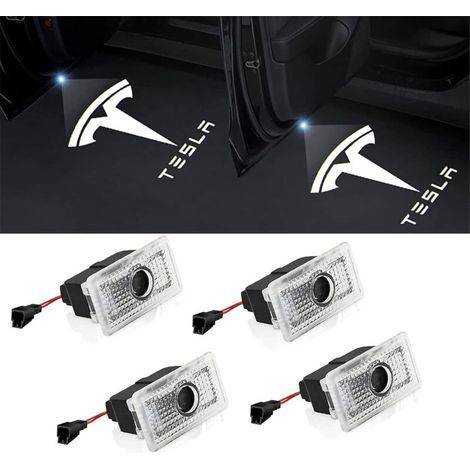 LED Door Welcome Lights with Tesla Logo Projector for Tesla Model 3/Y/S/X, Tesla Upgrade Accessory (4 pieces) (1/5)